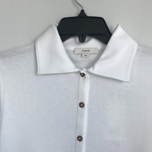 VINCE Pima Cotton Blend Button-Up Shirt - Picture 1 of 5